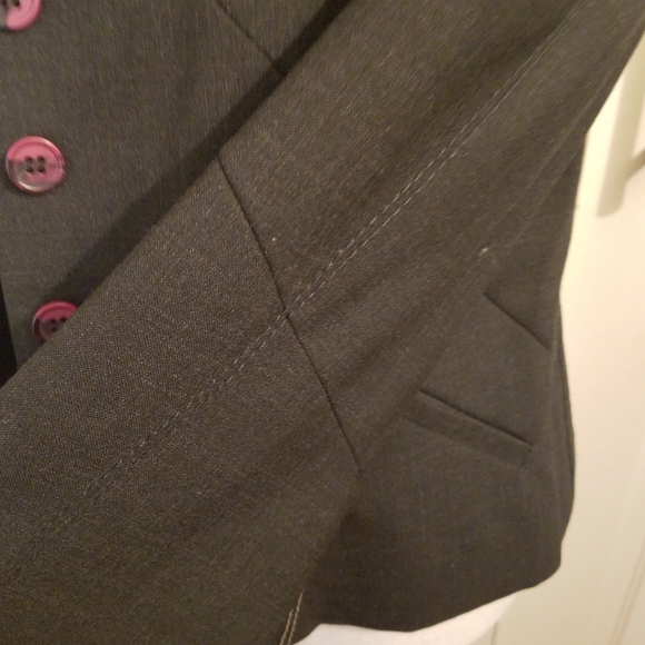 Poleci Charcoal Grey w/ Contrast Stitching Jacket - SZ 6 - Picture 5 of 8